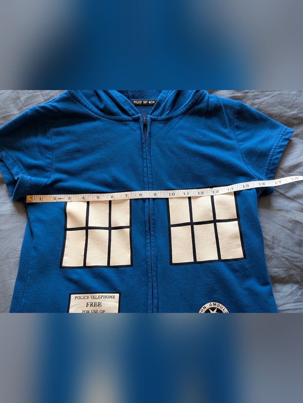 Blue TARDIS Inspired Hooded Romper - Doctor Who - Picture 3 of 10